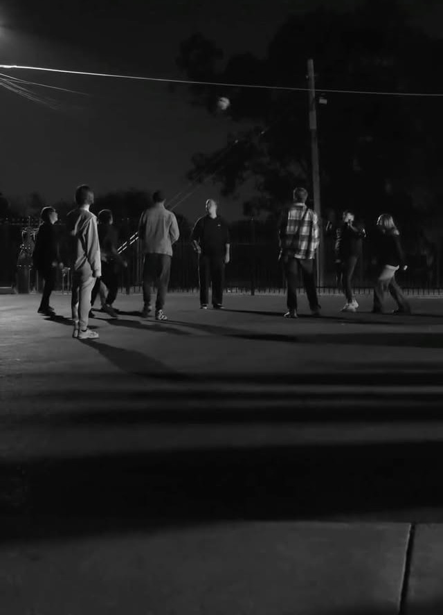 Night volleyball on the lot
